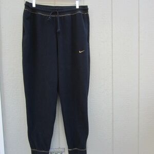 Nike Dri-FI Running Joggers‎ Mens XL Black w Gold trim details Fleece DM1611-010